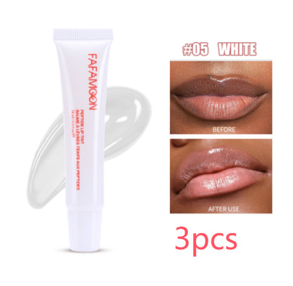 Lip balm tube with 'Fafamoon' branding and before-and-after effects on lips.
